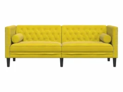 Clearance Sofá Chesterfield 3 plazas con cojines terciopelo Todos Los Sofás|Sofá De Terciopelo