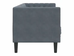 Discount Sofá Chesterfield 3 plazas con cojines terciopelo oscuro Todos Los Sofás|Sofá De Terciopelo