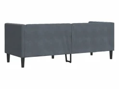 Discount Sofá Chesterfield 3 plazas con cojines terciopelo oscuro Todos Los Sofás|Sofá De Terciopelo