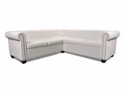 New Sofá Chesterfield 5 plazas de cuero artificial Sofás Chesterfield