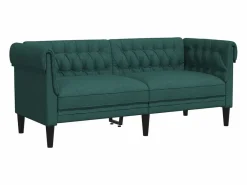 Best Sofá Chesterfield de 2 plazas tela oscuro Sofás Chesterfield