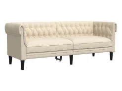 Clicnbuy Sofá Chesterfield de 3 plazas tela