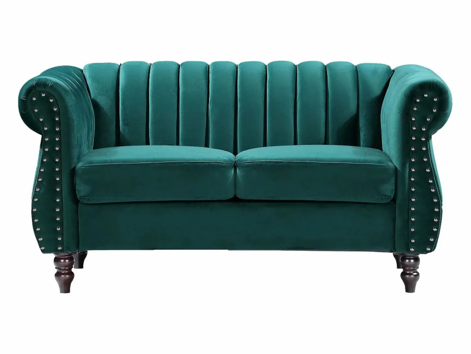 Clearance Sofá chesterfield de 2 plazas de terciopelo TRUMBO Sofá De Terciopelo|Sofás Chesterfield