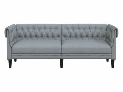 Hot Sofá Chesterfield de 3 plazas tela claro Sofás Chesterfield