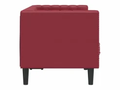 Hot Clicnbuy Sofá Chesterfield de 2 plazas cuero artificial tinto Rojo