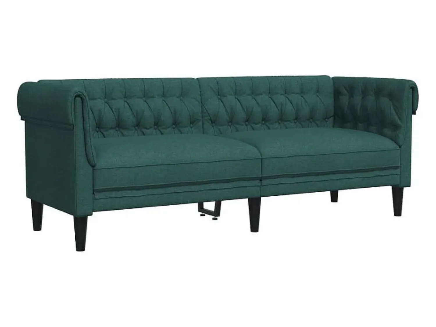 Outlet Clicnbuy Sofá Chesterfield de 3 plazas tela oscuro Verde