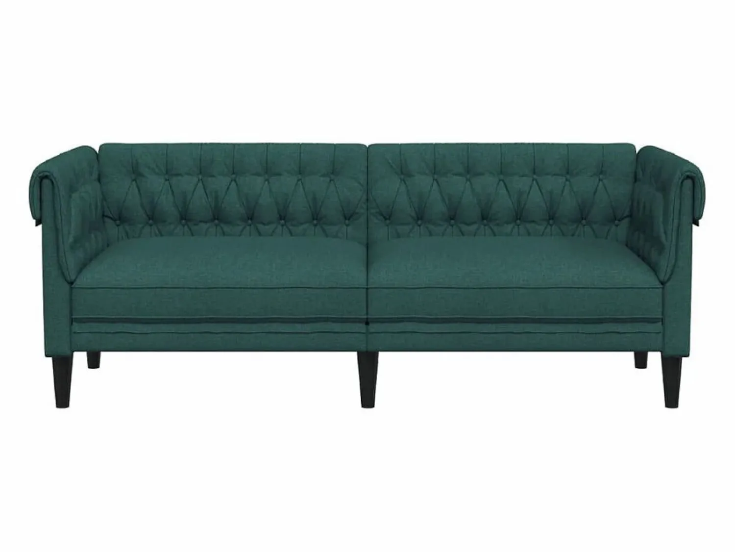 Outlet Clicnbuy Sofá Chesterfield de 3 plazas tela oscuro Verde