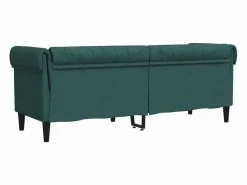 Outlet Clicnbuy Sofá Chesterfield de 3 plazas tela oscuro Verde