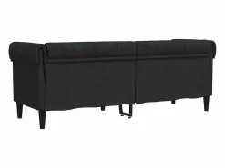 vidaxl Sofá Chesterfield de 3 plazas tela