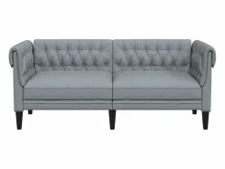 Outlet Clicnbuy Sofá Chesterfield de 2 plazas tela claro Gris
