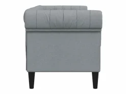 Outlet Clicnbuy Sofá Chesterfield de 2 plazas tela claro Gris