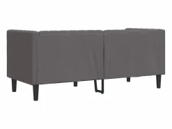 Clicnbuy Sofá Chesterfield de 2 plazas cuero artificial