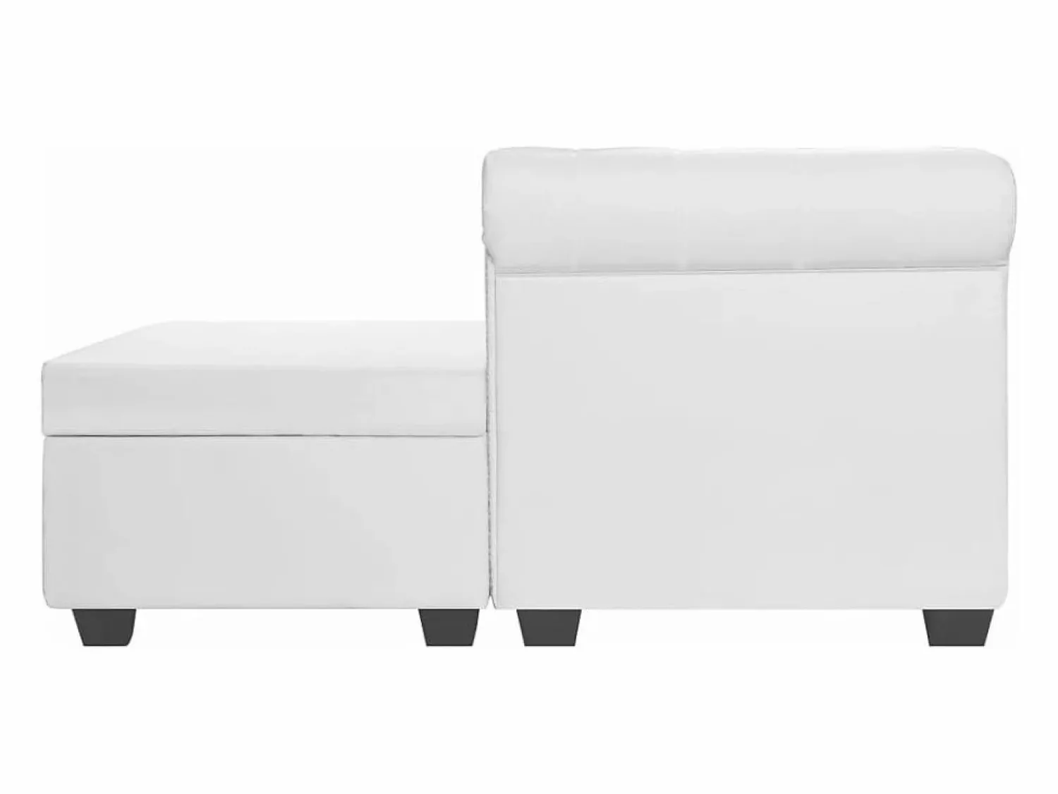 Outlet Sofá Chesterfield en forma L cuero artificial Sofás Chesterfield