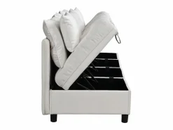 Clearance Sofá componible Diseno modular Movimiento facil Cajones ocultos bajo asiento Confort ortopedico Chenilla Beige
