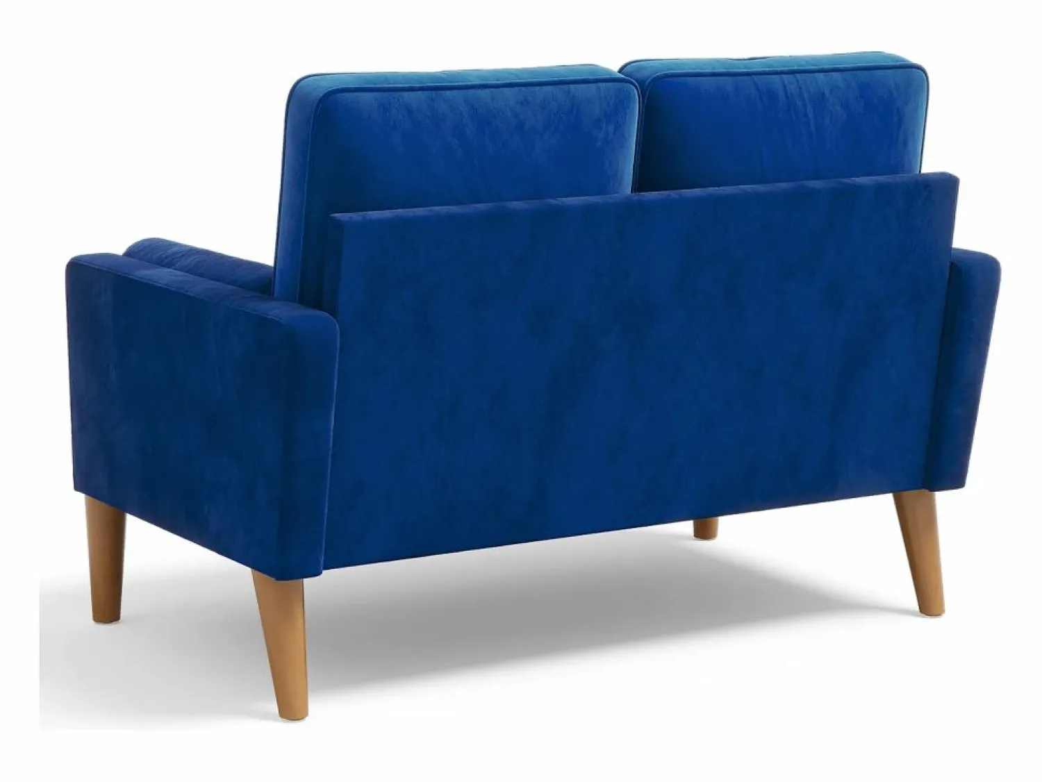 Clearance DripeX Sofá con 2 escandinavos 2 asientos, mini sofá de sillón en terciopelo de loveseat, sillón de sala de estar con reposabrazos, 121x77x87cm - Azul