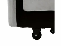 Sofá con bolsillo lateral y portavasos soporte móvil confort espuma y terciopelo ideal para apartamento antiguo y blanco Gris