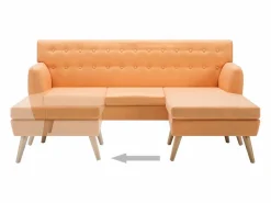 vidaxl Sofá con forma de L tapizado tela 171,5x138x81,5 cm