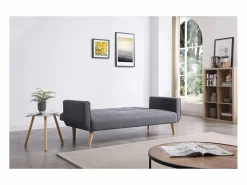 Discount Concept-Usine Sofá convertible 3 plazas de tela BERLIN Gris