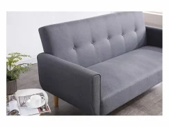 Discount Concept-Usine Sofá convertible 3 plazas de tela BERLIN Gris
