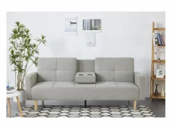 Hot Concept-Usine Sofá convertible 3 plazas de tela OSLO Gris