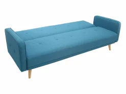 Miliboo Sofá convertible 3 plazas diseño escandinavo azul ULLA