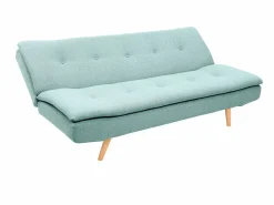 Outlet Miliboo Sofá convertible diseño escandinavo 3 plazas azul lago SENSO Verde claro