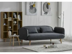 Sale Concept-Usine Sofá convertible estilo escandinavo 3 plazas de tela SOTCHI Gris
