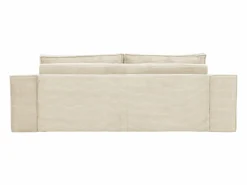 Vente-unique Sofá convertible express AMELIA de 4 plazas en pana , 160 cm, colchón viscoelástico de 13 cm