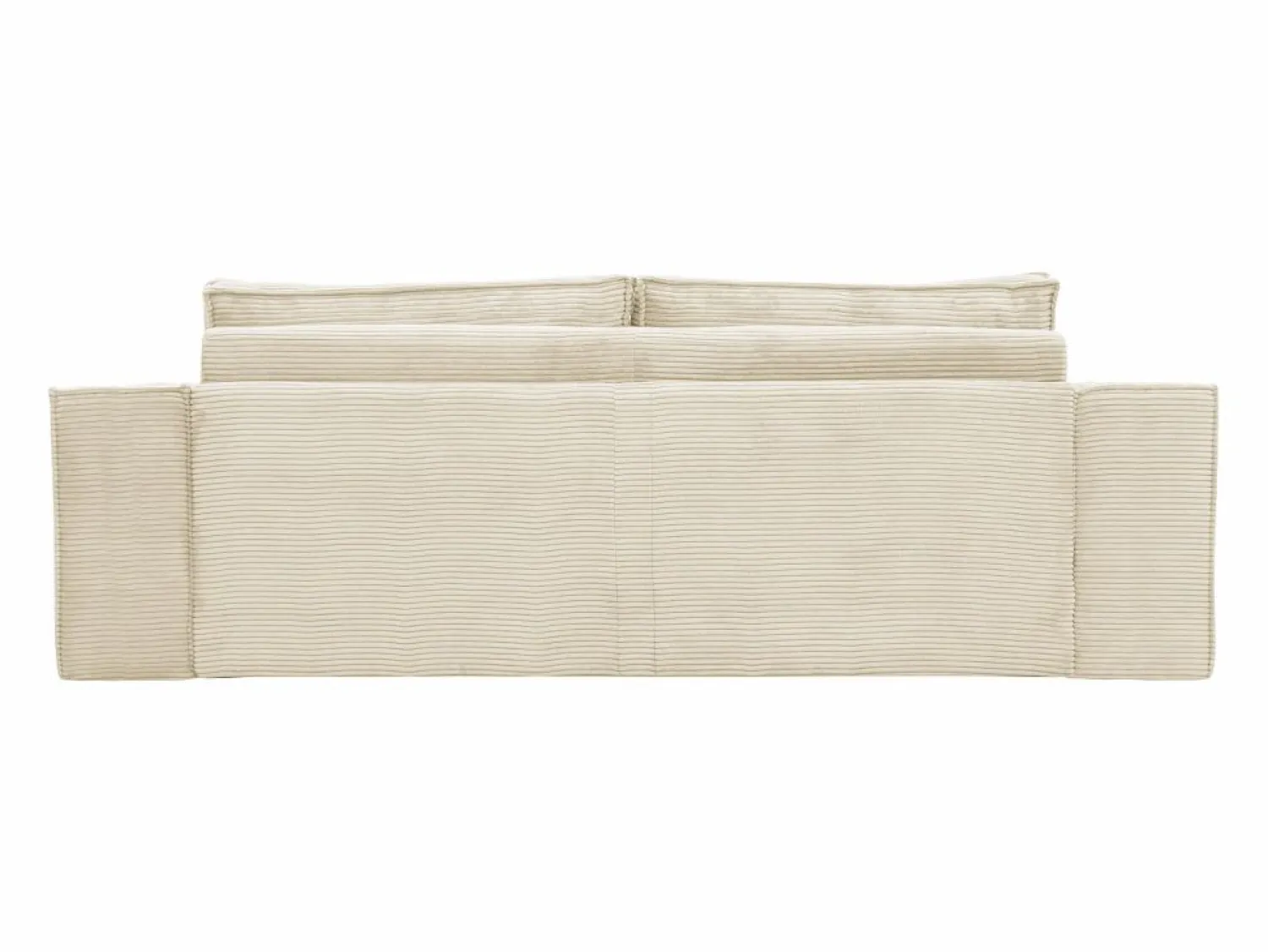 Vente-unique Sofá convertible express AMELIA de 4 plazas en pana , 160 cm, colchón viscoelástico de 13 cm