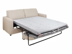 Hot Vente-unique Sofá convertible exprés en tela de descanso 140 cm colchón 14 cm DONETO Beige