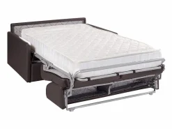 Online Vente-unique Sofá convertible exprés polipiel asiento viscoelástico 120 cm colchón 22 cm CALIFE Topo