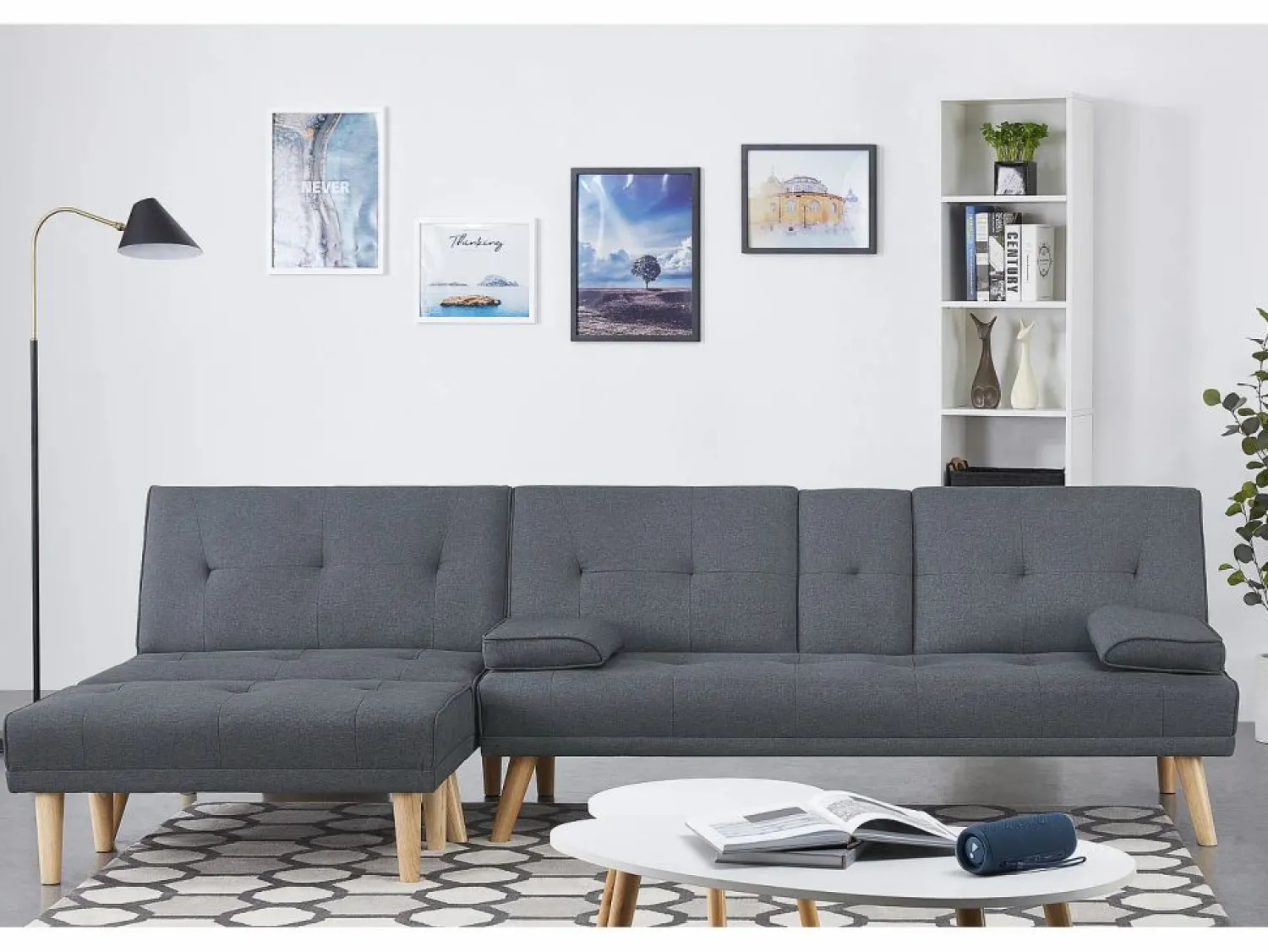Online Sofá convertible, modulable 5 plazas de tela STOCKHOLM Sofá Escandinavo