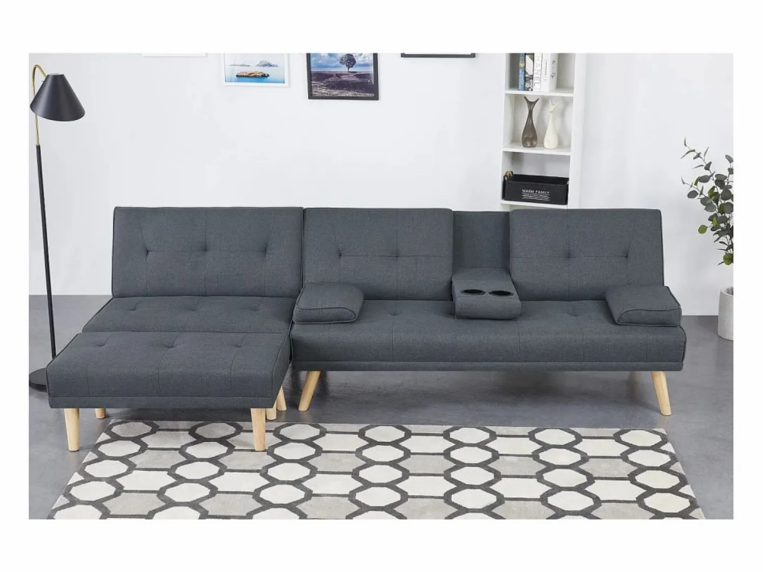 Online Sofá convertible, modulable 5 plazas de tela STOCKHOLM Sofá Escandinavo