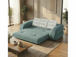 New Sofá convertible Okoa 2 plazas - salvia y blanco Todos Los Sofás|Sofá - 2 Plazas