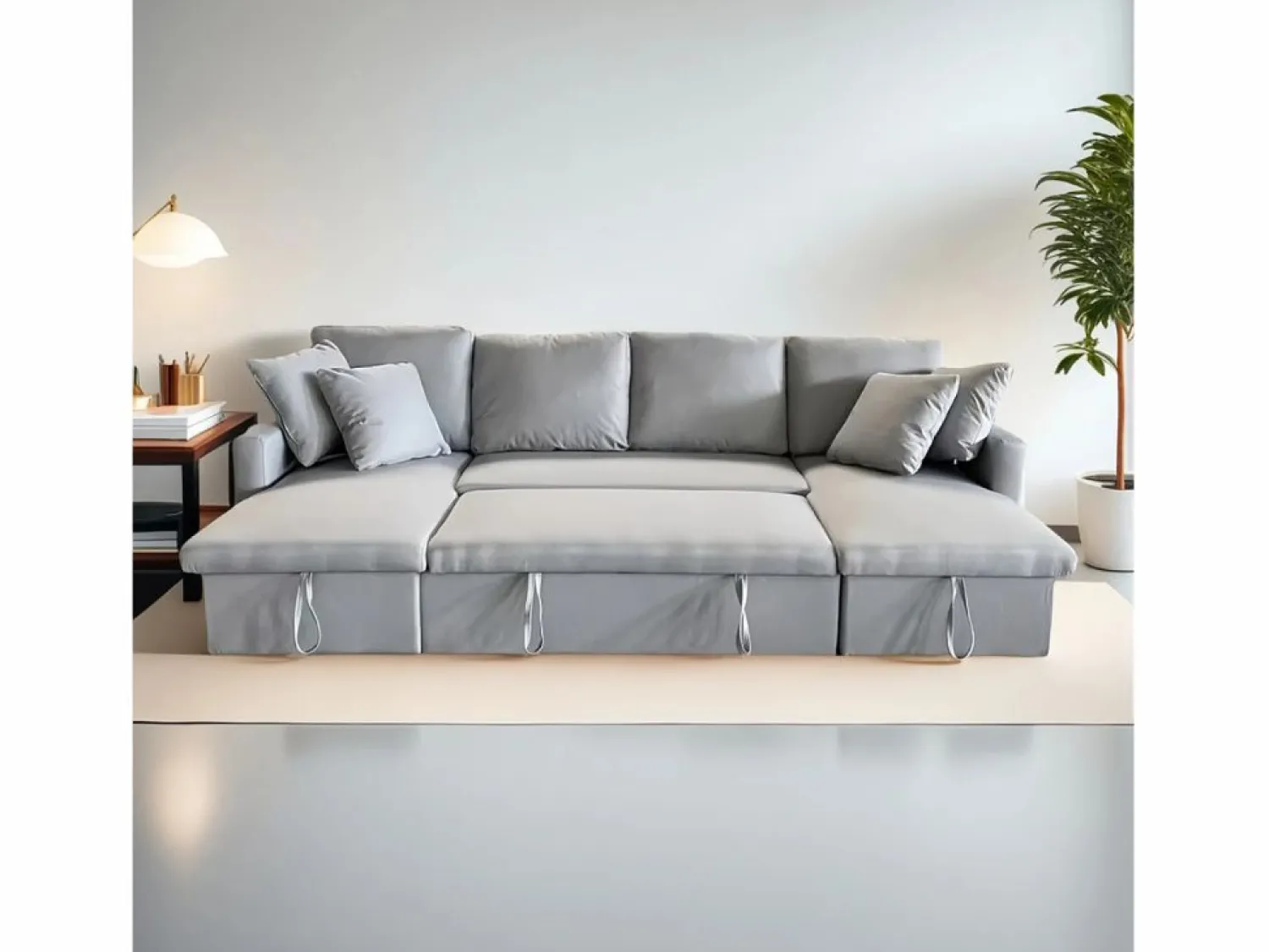 Best Sofá convertible panorámico 4 plazas en tejido con box MAHÉ - Todos Los Sofás|Sofá De Terciopelo