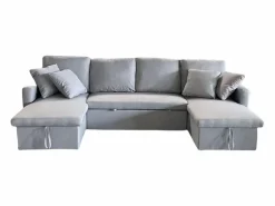 Best Sofá convertible panorámico 4 plazas en tejido con box MAHÉ - Todos Los Sofás|Sofá De Terciopelo