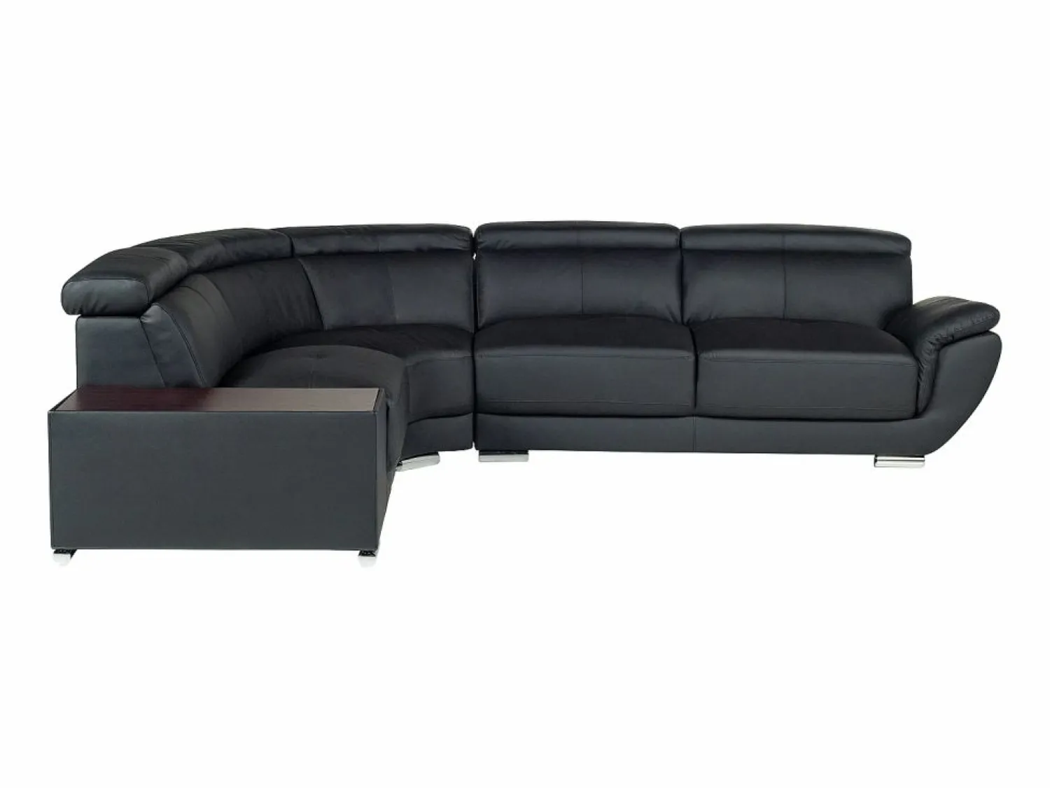 LINEA SOFA Sofá Cuero vacuno color ángulo izquierdo NAHIA Negro