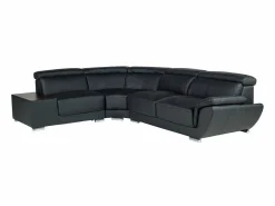 LINEA SOFA Sofá Cuero vacuno color ángulo izquierdo NAHIA Negro