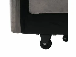 New Sofá de 1 plaza - Sillón con portavasos y soporte para teléfono - terciopelo oscuro Gris