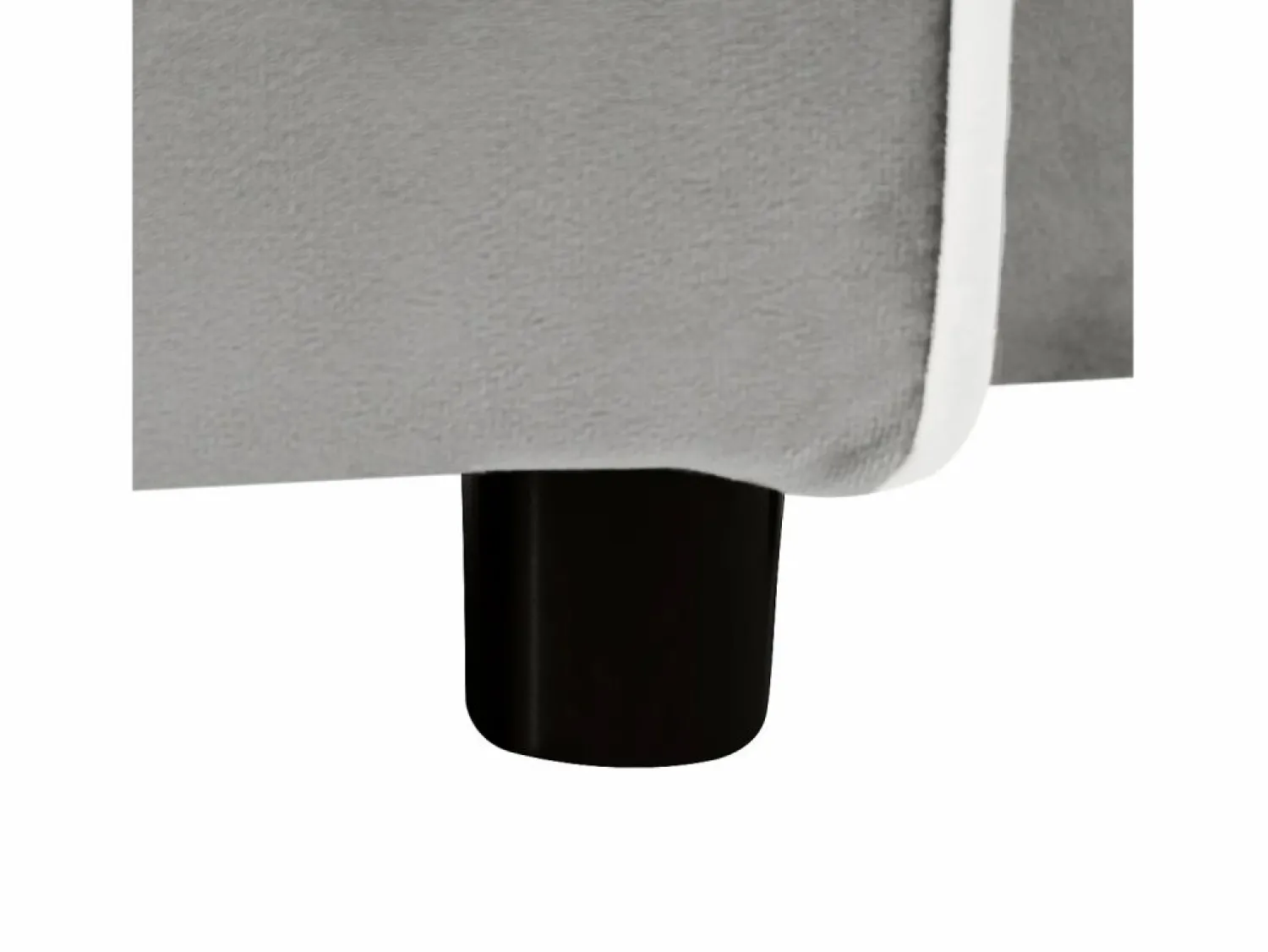 Hot Sofá de 1 plaza - Sillón con portavasos y soporte para teléfono - terciopelo gris y blanco Gris claro