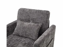 Best Sofá de 1 plaza con 2 bolsillos laterales - Sofá de salón con soporte para teléfono y espacio de almacenamiento oculto - Chenilla Sofá Relax