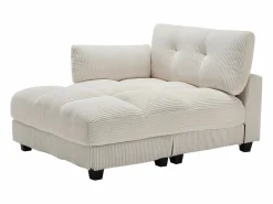 Sofá de 1 plaza con reposabrazos - Sofá relax con 2 portavasos y bolsillos laterales - pana