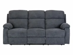 Hot Sofá de 3 plazas, 2 plazas + sillón tela gris TOLZANO Conjunto Sofá Y Sillón