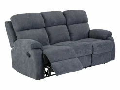 Hot Sofá de 3 plazas, 2 plazas + sillón tela gris TOLZANO Conjunto Sofá Y Sillón