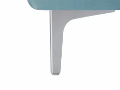 Hot Vente-unique Sofá de 3 plazas chéster de terciopelo azul pastel y patas de metal EDWINA Azul celeste
