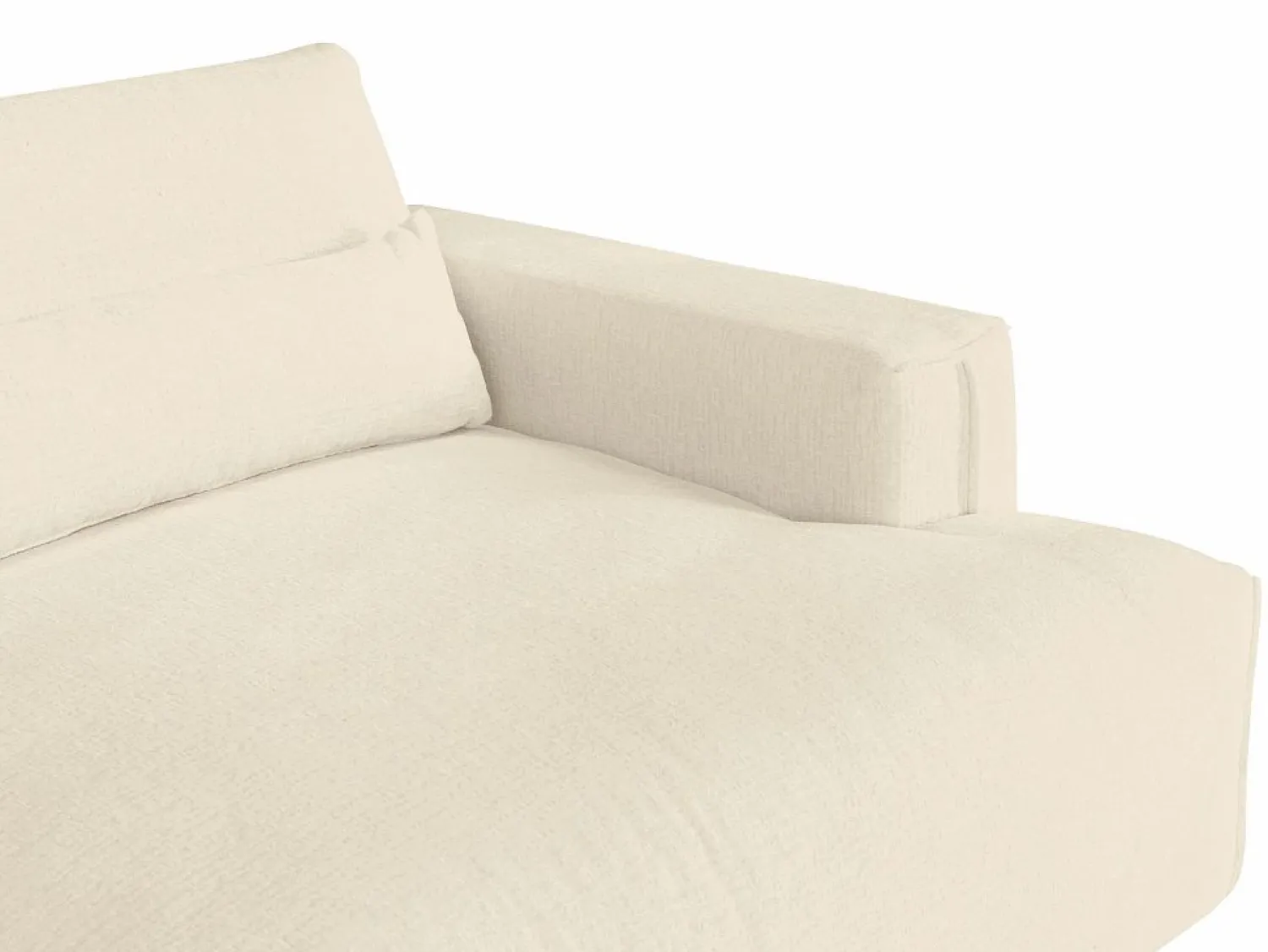 Vente-unique Sofá de 4 plazas con asientos cómodos y profundos en chenilla COLYSA Beige