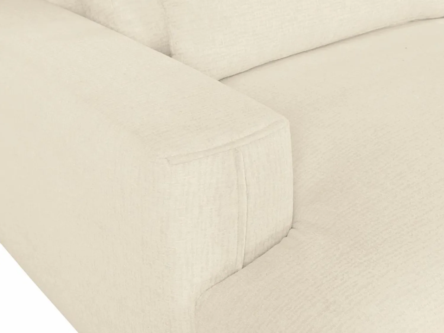 Vente-unique Sofá de 4 plazas con asientos cómodos y profundos en chenilla COLYSA Beige