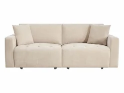 Clearance Vente-unique Sofá de 3 plazas con asiento deslizante eléctrico en tejido DIMARIAS Beige