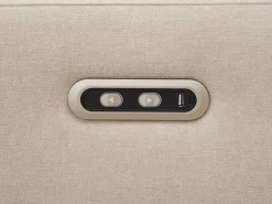 Clearance Vente-unique Sofá de 3 plazas con asiento deslizante eléctrico en tejido DIMARIAS Beige