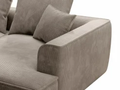 Vente-unique Sofá de 3 plazas con asiento profundo en pana color diseño PINETA